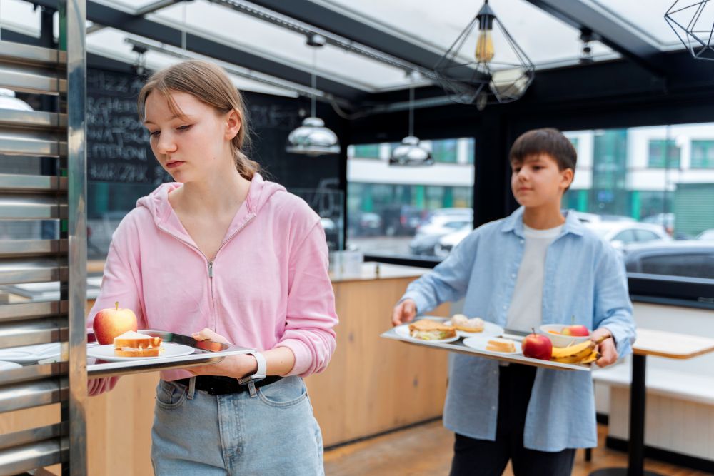moderne Schulcafeteria